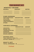 The Budget Kit – Free Family Budget Worksheet & Monthly Expense Tracker