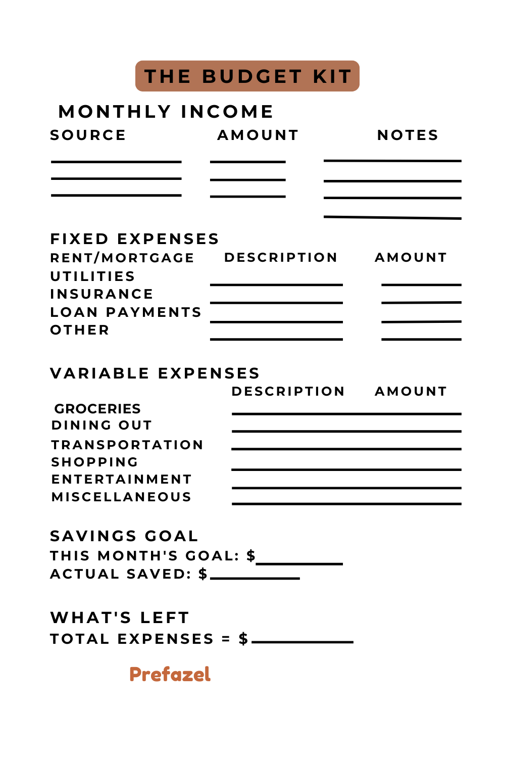 The Budget Kit - Print Edition